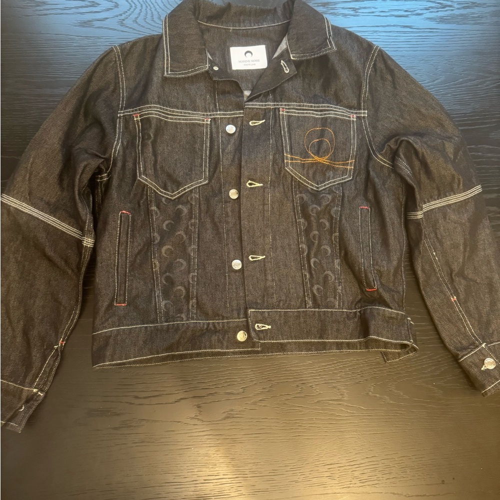 Marine Serre Black Denim Jacket